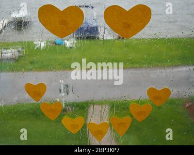 Gialli Smiley Face Foto Stock