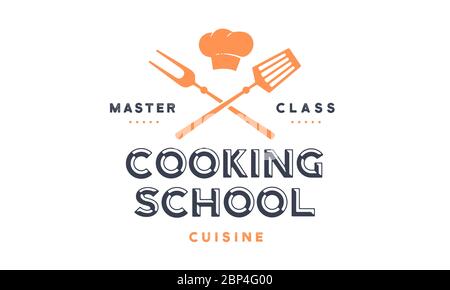 Logo Food. Logo per la lezione di cucina Illustrazione Vettoriale