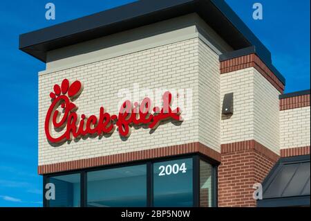 Chick-fil-UN ristorante a Muskogee, Oklahoma. (STATI UNITI) Foto Stock