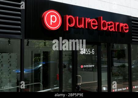 Un logo all'esterno di una sede pure barre a Silver Spring, Maryland, il 12 maggio 2020. Foto Stock