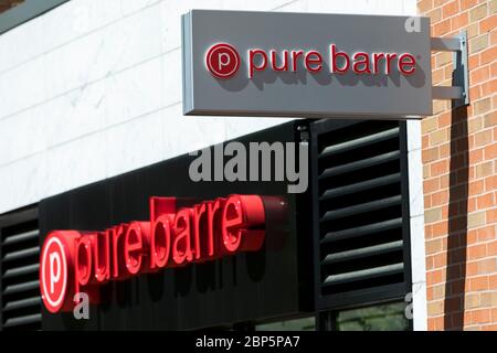 Un logo all'esterno di una sede pure barre a Silver Spring, Maryland, il 12 maggio 2020. Foto Stock