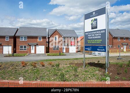 New Barratt case a Park Edge, Doncaster, South Yorkshire, Inghilterra Regno Unito Foto Stock