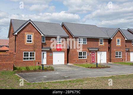 New Barratt case a Park Edge, Doncaster, South Yorkshire, Inghilterra Regno Unito Foto Stock