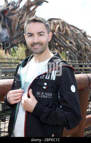 Menderes BagcÄ±,Colossus montagne russe in legno Heide Park Soltau vicino Amburgo,14.05.2019 (Joey Heindle ha avuto anche il suo compleanno quel giorno e può passare nel parco con la sua ragazza) Foto Stock