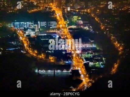 Vista aerea, campus aziendale su Düsseldorfer Straße, ALDI International Services GmbH & Co. OHG, Mülheim, zona Ruhr, Nord Reno-Westfalia, Germania Foto Stock