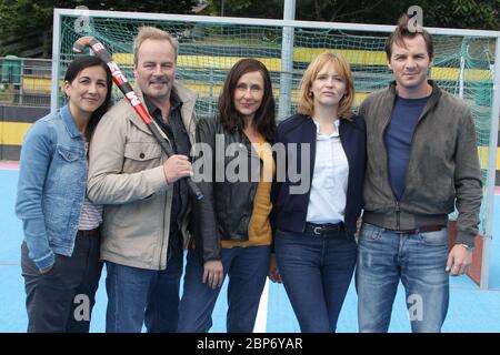 Vadina Karun, Till Demtroeder, Barbara Philipp, Laura Tonke, Felix Klare, Settermin No Simple Murder, Harvestehuder Tennis and Hockey Club, Amburgo, 16.07.2019 Foto Stock