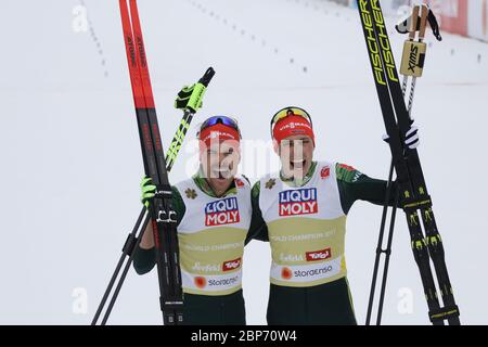 Teamsprint Nordic Combined FIS Campionato del mondo di sci nordico 2019 Seefeld Foto Stock