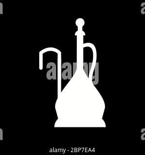 Bella icona di Hookah Glyph Vector Illustrazione Vettoriale