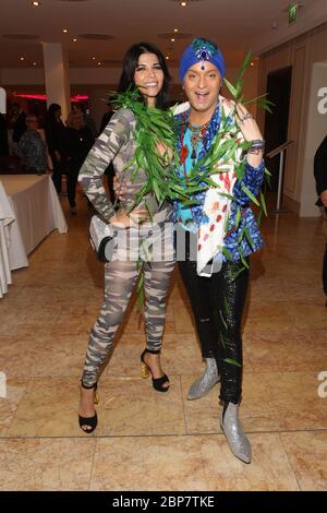 Micaela Schaefer,Julian FM Stoeckel,Julian's Jungle Palace,festa per l'inizio della nuova stagione del RTL Jungle Camp,Hotel Palace Berlin,10.01.2020 Foto Stock