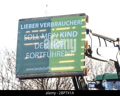 Farmers' demo il 17 gennaio 2020 a Magdeburgo Foto Stock