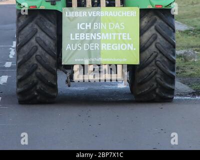 Farmers' demo il 17 gennaio 2020 a Magdeburgo Foto Stock