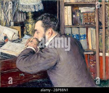 Gustave Caillebotte, Henri Cordier (1849-1925), linguista e storico francese, pittura ritratto, 1883 Foto Stock