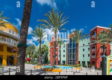 Willemstad Curacao Renaissance Mall e Rif Fort Foto Stock