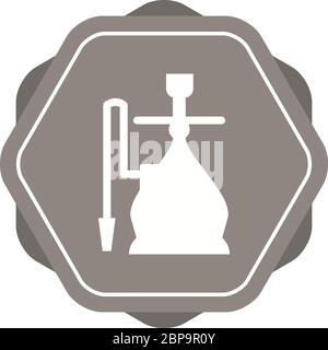 Bella icona di Hookah Glyph Vector Illustrazione Vettoriale