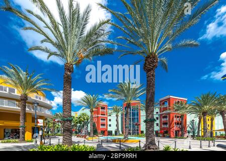 Willemstad Curacao Renaissance Mall e Rif Fort Foto Stock