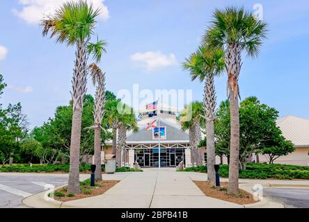 Il Florida Welcome Center sull'Interstate 10 è raffigurato, il 16 maggio 2020, a Pensacola, Florida. Foto Stock