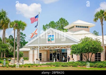 Il Florida Welcome Center sull'Interstate 10 è raffigurato, il 16 maggio 2020, a Pensacola, Florida. Foto Stock