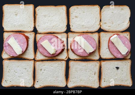 Formaggio a fette x toast Stock Photo