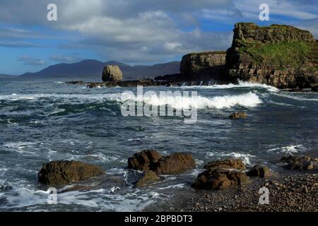 La costa vicino a Fanad Head, Portsalon, County Donegal, Irlanda, Europa Foto Stock