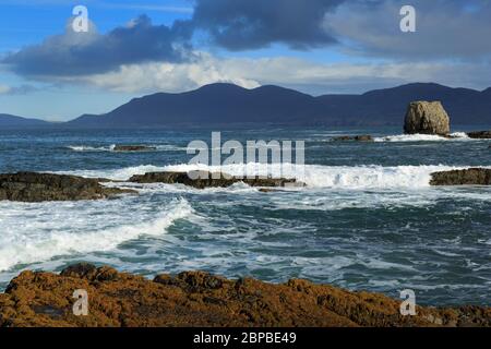 La costa vicino a Fanad Head, Portsalon, County Donegal, Irlanda, Europa Foto Stock