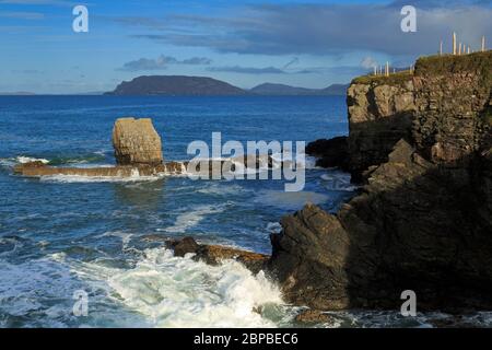 La costa vicino a Fanad Head, Portsalon, County Donegal, Irlanda, Europa Foto Stock