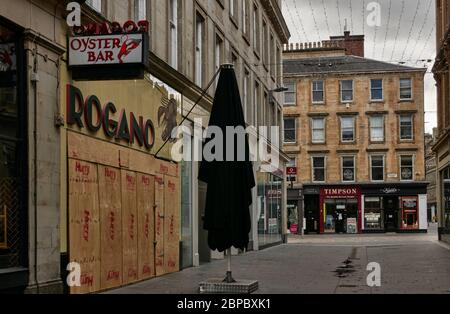 Glasgow sotto restrizioni di blocco maggio 2020 Foto Stock