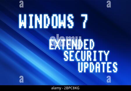 NORVEGIA, OSLO, 11 gennaio 2020: Aggiornamenti per la protezione estesa di Windows 7 EOL Foto Stock