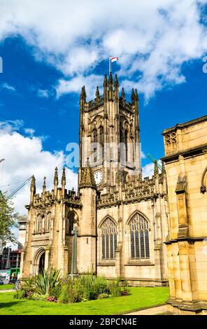 Cattedrale di Manchester in Inghilterra Foto Stock