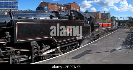 ELR, East Lancass Railway, East Lancashire Railway Bury station, Greater Manchester, Inghilterra, UK - 80080 piattaforma di cottura a vapore Foto Stock