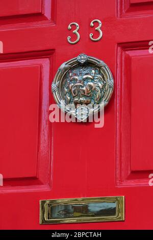 Georgian Door, Merrion Street Upper, Dublin City, County Dublin, Irlanda Foto Stock