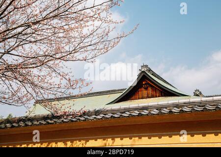 Tempio di Toshodaiji in primavera a Nara, Giappone Foto Stock