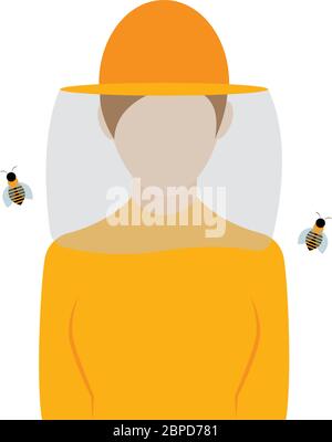 Icona apicoltore isolato Illustrazione Vettoriale