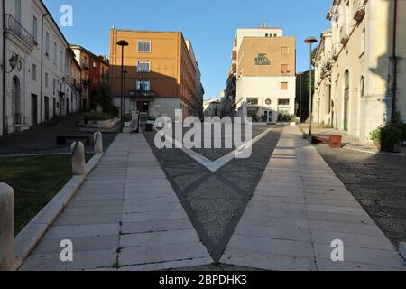 Benevento - Via Traiano durante la quarantena Foto Stock