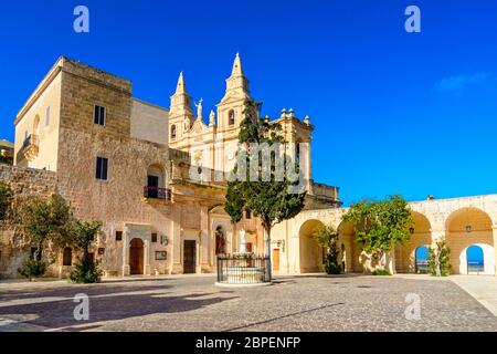 Il Santuario della Nostra Signora di Mellieha, Malta Foto Stock