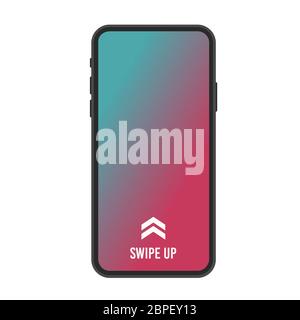 Sfondi con il simbolo di scorrimento verso l'alto per la storia dei social media. Illustrazione Vettoriale