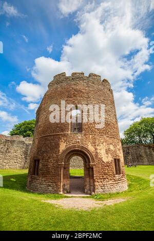 La cappella del 12 ° secolo di Santa Maria Maddalena, Ludlow Castello, Shropshire, Inghilterra Foto Stock