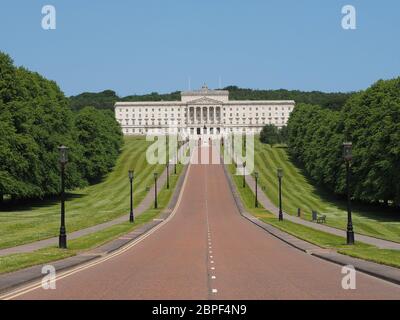Gli edifici del Parlamento europeo (aka come Stormont) a Belfast, Regno Unito Foto Stock
