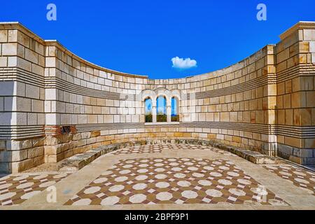 Rovine della Grande Basilica di Pliska, Bulgaria Foto Stock