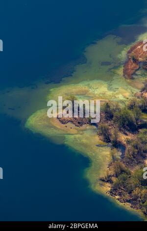 Bohinj lago di costa dal monte Pršivec Foto Stock