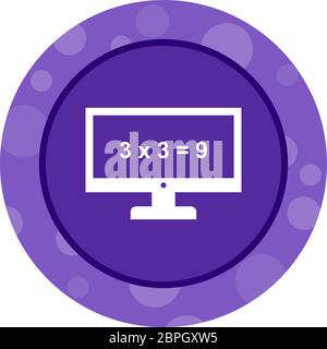 Bella Math su schermo Glyph Vector icona Illustrazione Vettoriale