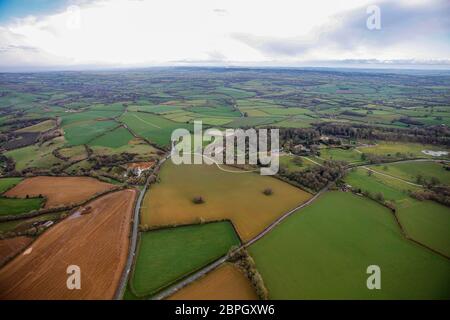 Veduta aerea del Newt nel Somerset Foto Stock