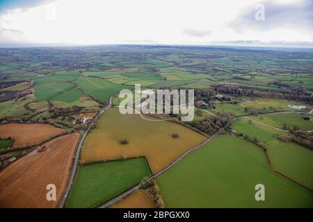 Veduta aerea del Newt nel Somerset Foto Stock