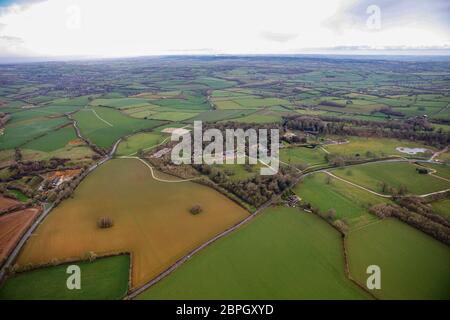 Veduta aerea del Newt nel Somerset Foto Stock