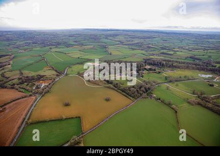 Veduta aerea del Newt nel Somerset Foto Stock