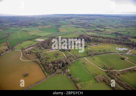 Veduta aerea del Newt nel Somerset Foto Stock