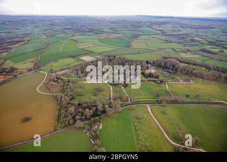 Veduta aerea del Newt nel Somerset Foto Stock