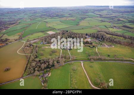 Veduta aerea del Newt nel Somerset Foto Stock