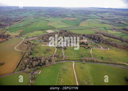 Veduta aerea del Newt nel Somerset Foto Stock