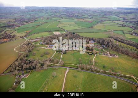 Veduta aerea del Newt nel Somerset Foto Stock