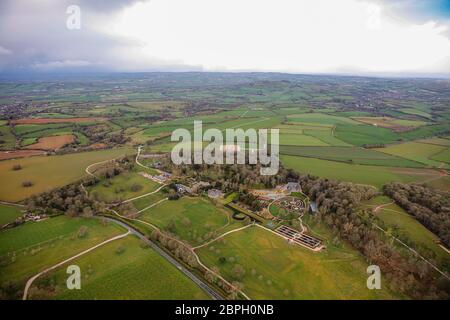 Veduta aerea del Newt nel Somerset Foto Stock